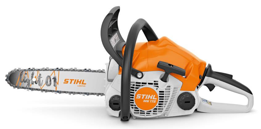 Pilarka spalinowa STIHL MS 172 — widok ogólny z prowadnicą 35 cm
