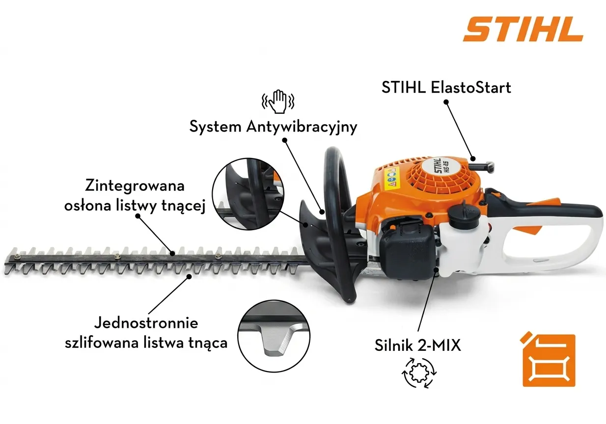 STIHL HS 45 — spalinowe nożyce do żywopłotu 60 cm